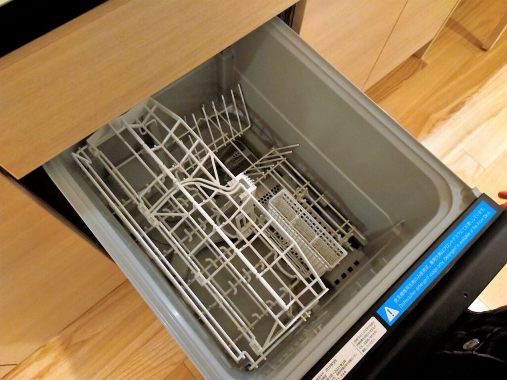 ハイアットハウス金沢のお部屋のキッチン設備（食洗器が便利でした）